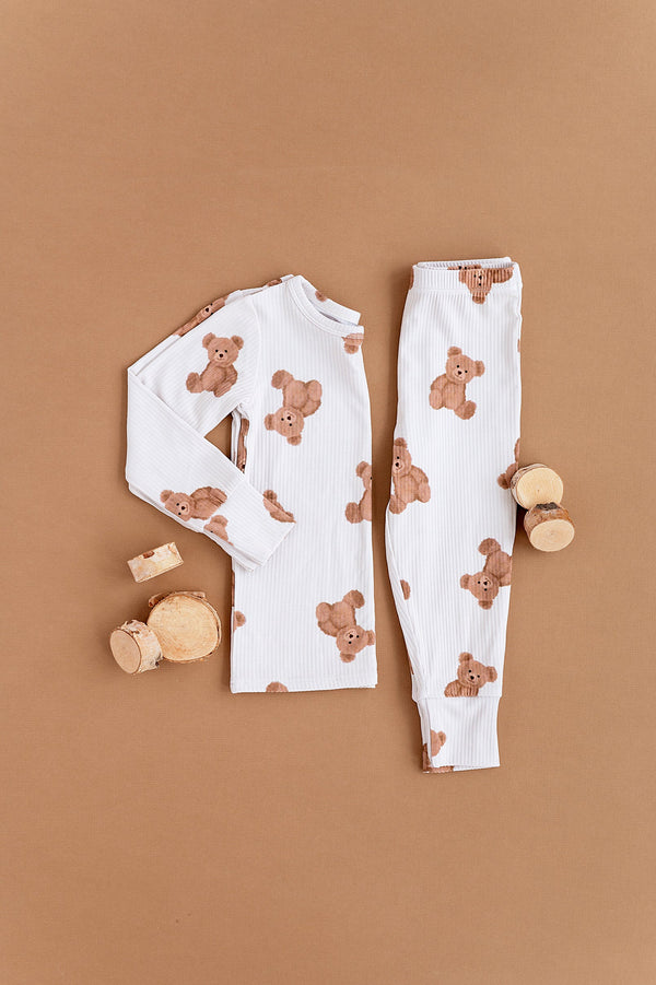 ribbed-bear-two-piece-long-set-little-pajama-co - Sophia's Style Baby & Toddler Sleepwear-1